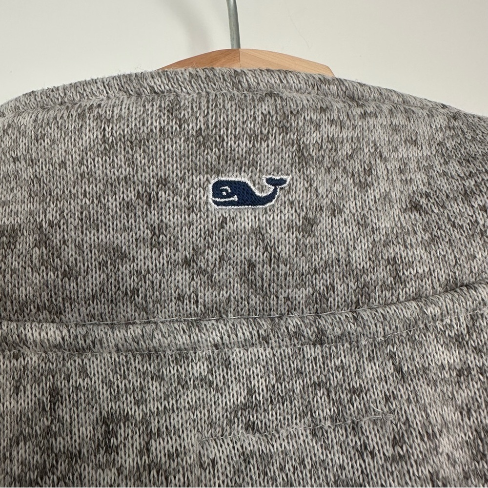 Vineyard Vines Woman’s Heathered Gray Zip-Up Sweater Pullover - Picture 7 of 7